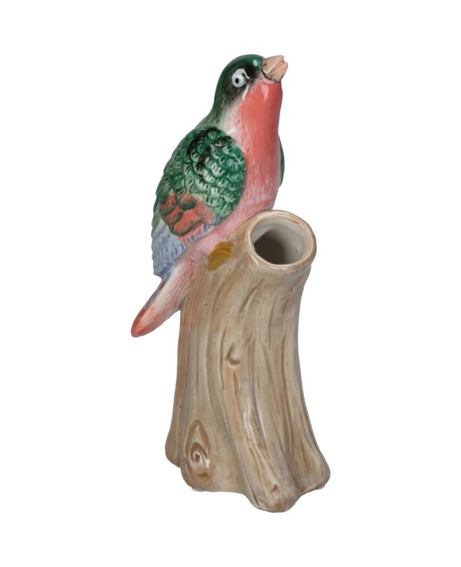 Βάζο Πουλί Πολύχρωμο Δολομίτης 9x6.7x20cm