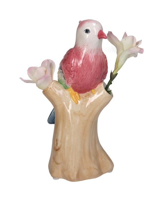 Βάζο Πουλί Πολύχρωμο Δολομίτης 8.5x8.5x20cm