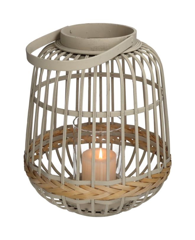 Φανάρι Ιβουάρ Μπαμπού 29.5x29.5x34.5cm
