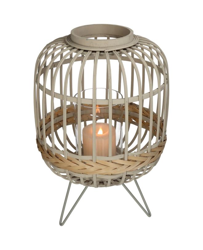 Φανάρι Ιβουάρ Μπαμπού 27x27x40cm