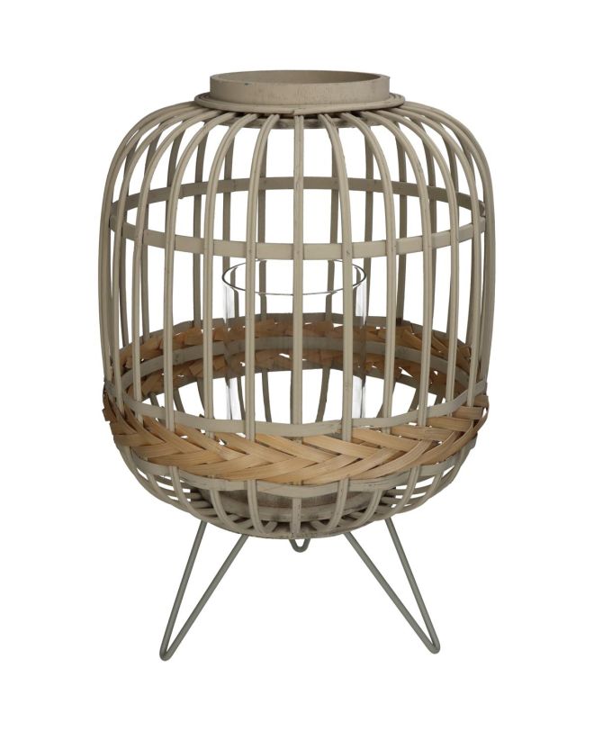 Φανάρι Ιβουάρ Μπαμπού 27x27x40cm