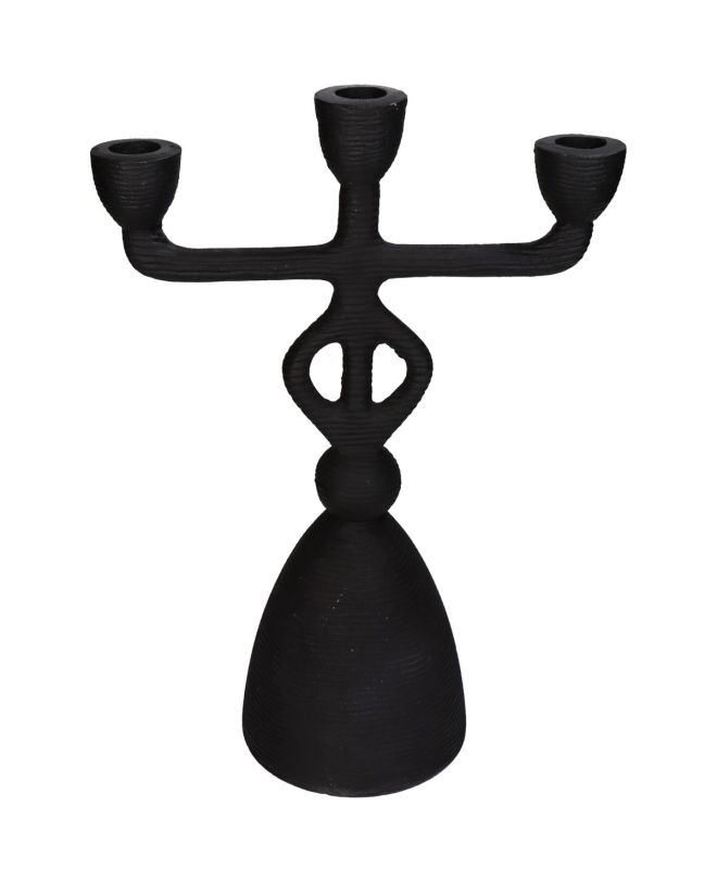 Κηροπήγιο Μαύρο Αλουμίνιο 23x11.5x32cm