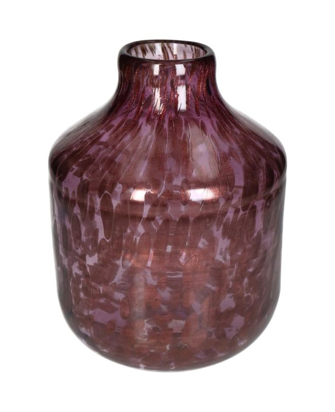 Βάζο Μοβ Γυαλί 17x17x22cm