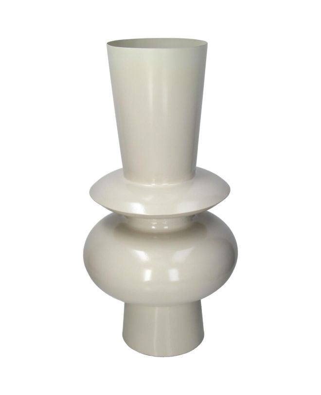 Βάζο Ιβουάρ Μέταλλο 30x30x65cm