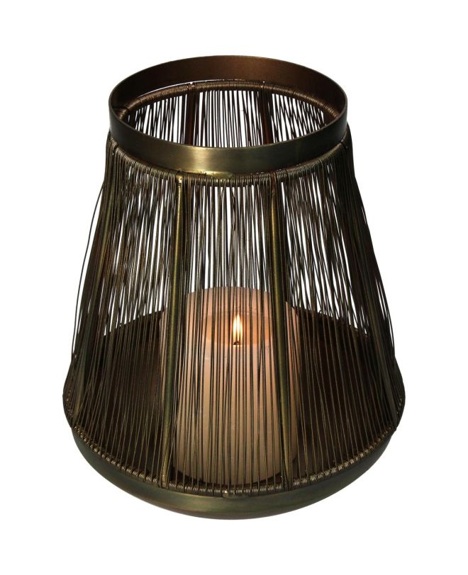 Κηροπήγιο Μπρονζέ Μέταλλο 17x17x19cm