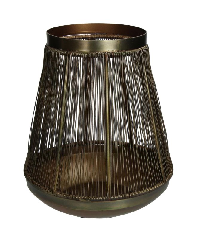 Κηροπήγιο Μπρονζέ Μέταλλο 17x17x19cm