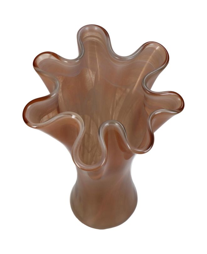 Βάζο ArteLibre Καφέ Ανακυκλωμένο Γυαλί 19x19x29cm