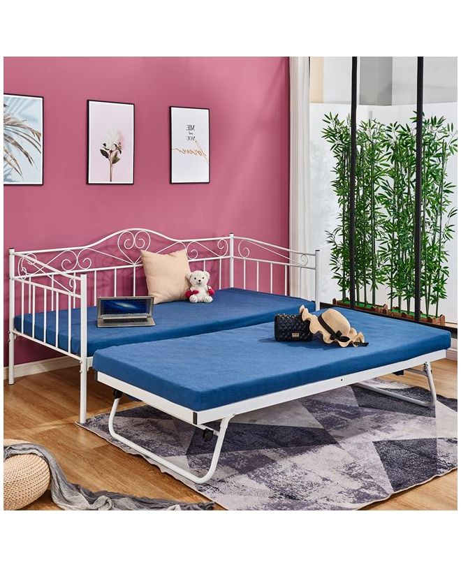 ΚΑΝΑΠΕΣ ΚΡΕΒΑΤΙ 190Χ90 ΛΕΥΚΟΣ+ΕΠΕΚΤ/ΜΕΝΟ ΒΟΗΘΗΤΙΚΟ ΚΡΕΒΑΤΙ 85Χ185 HM571.02