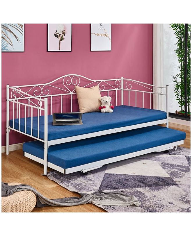 ΚΑΝΑΠΕΣ ΚΡΕΒΑΤΙ 190Χ90 ΛΕΥΚΟΣ+ΕΠΕΚΤ/ΜΕΝΟ ΒΟΗΘΗΤΙΚΟ ΚΡΕΒΑΤΙ 85Χ185 HM571.02