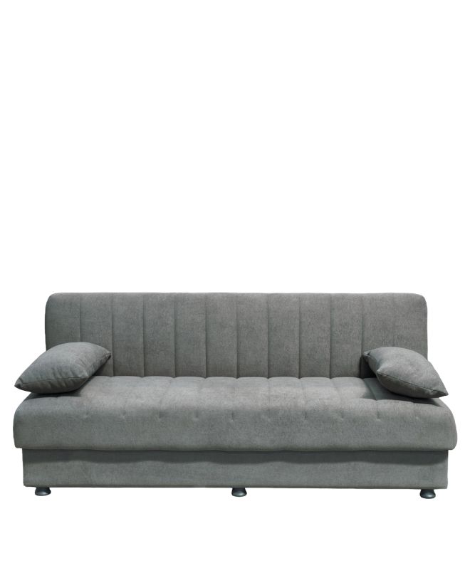 Καναπές Κρεβάτι Τριθέσιος ArteLibre PALMER Γκρι Ύφασμα 183x80.5x80cm