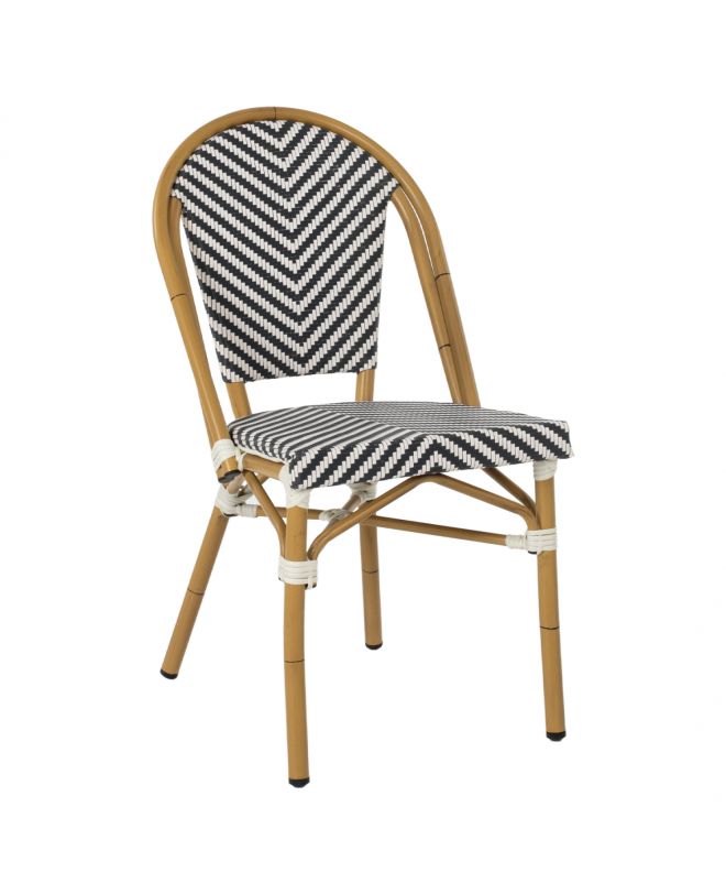 ΚΑΡΕΚΛΑ BAMBOO LOOK ΜΑΥΡΟ-ΛΕΥΚΟ HM5860.01 46x56x88Y εκ.