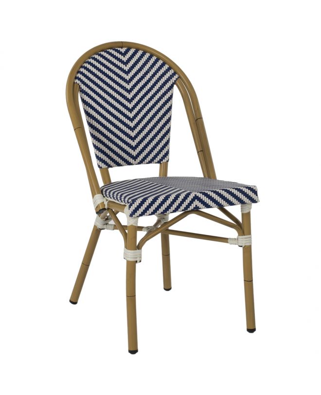 ΚΑΡΕΚΛΑ BAMBOO LOOK ΜΠΛΕ-ΛΕΥΚΟ HM5860.02 46x56x88Y εκ.