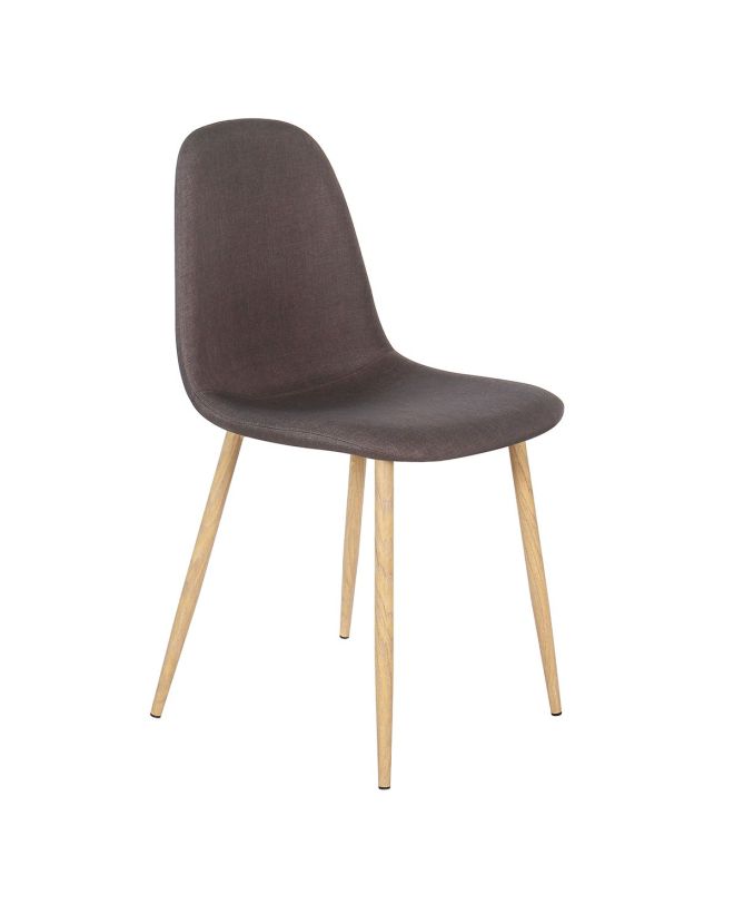 Καρέκλα ArteLibre DAHLIA Καφέ/Φυσικό Ύφασμα/Μέταλλο 50x43x86cm