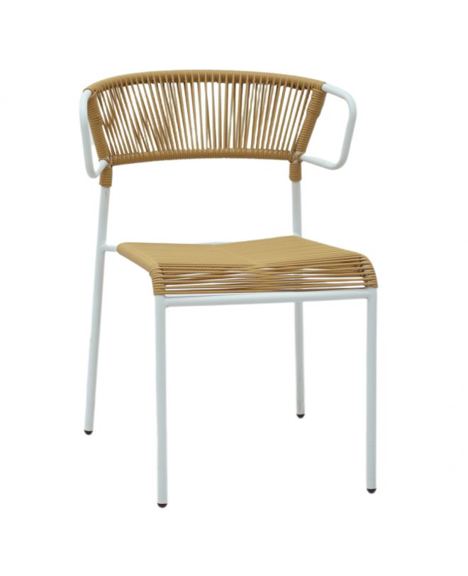 ΚΑΡΕΚΛΑ SUKI HM6053.01 ΜΕΤΑΛΛO ΛΕΥΚΟ KAI ΣΥΝΘ. RATTAN ΣΕ ΦΥΣΙΚΟ 54x62x80Υεκ