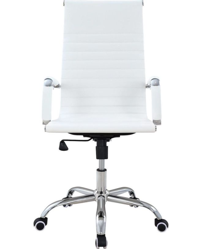 Καρέκλα Γραφείου ArteLibre ΔΙΩΝΗ Λευκό PU 55x60x104-111cm