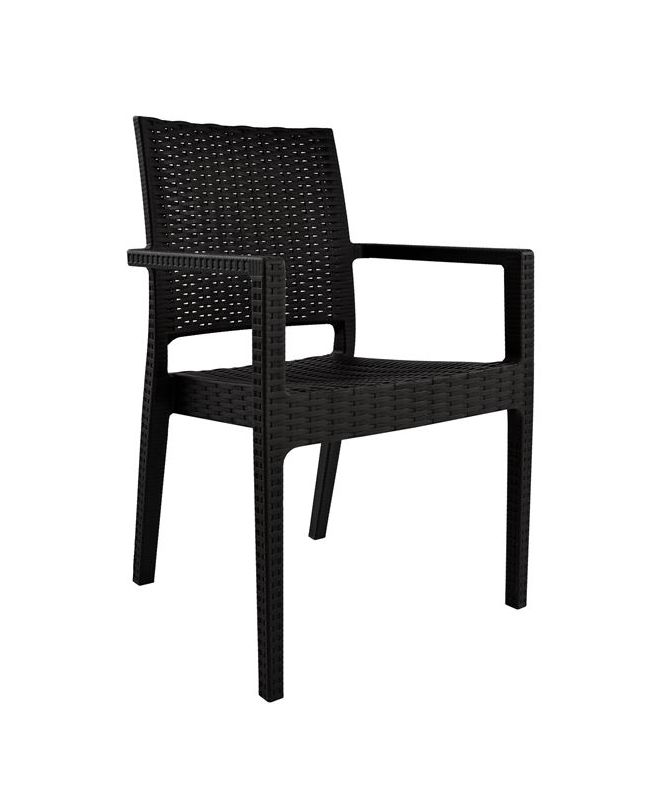 ΚΑΡΕΚΛΑ ΜΕ ΜΠΡΑΤΣΑ DARK BROWN HM5134.09 57x55,5x89 εκ.