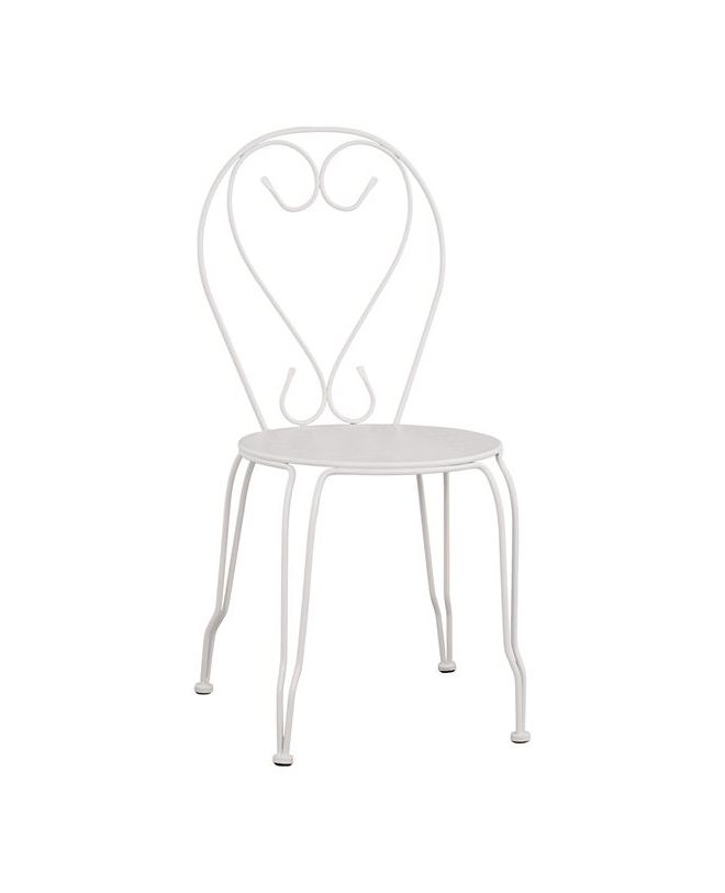 ΚΑΡΕΚΛΑ ΜΕΤΑΛΛΙΚΗ AMORE ΛΕΥΚΗ 42x48x90 εκ. HM5007.12