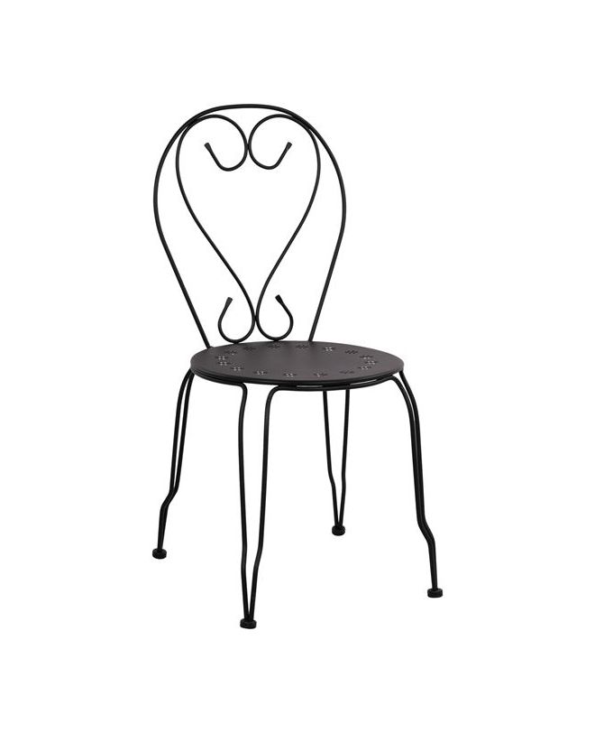 ΚΑΡΕΚΛΑ ΜΕΤΑΛΛΙΚΗ AMORE ΜΑΥΡΗ 42x48x90 εκ. HM5007.11