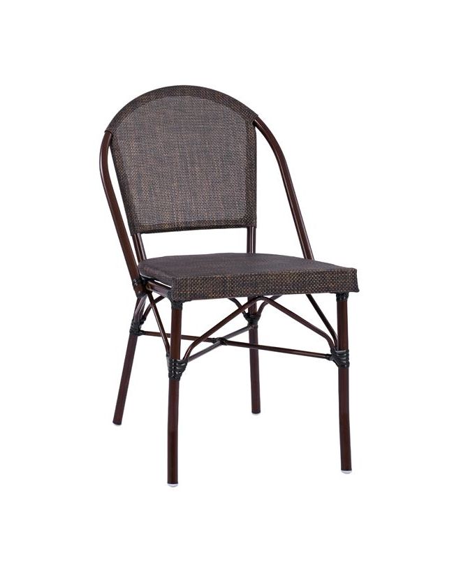 ΚΑΡΕΚΛΑ ΜΕΤΑΛΛΙΚΗ BAMBOO LOOK ΚΑΦΕ HM5718 54x62x89 εκ.