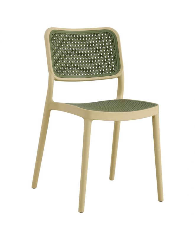 ΚΑΡΕΚΛΑ ΠΟΛΥΠΡΟΠΥΛΕΝΙΟΥ HM5934.04 ΜΠΕΖ ΜΕ OLIVE GREEN ΨΑΘΑ 41x49x102Υ εκ.