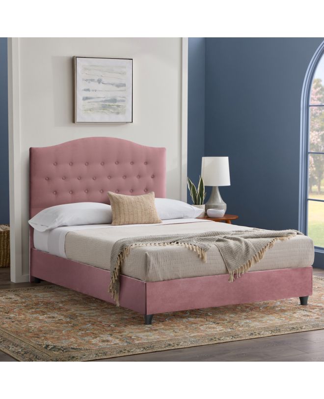 ΚΡΕΒΑΤΙ MALENA ΑΠΟ ΒΕΛΟΥΔΟ ΣΑΠΙΟ ΜΗΛΟ HM647.12 ΓΙΑ ΣΤΡΩΜΑ 120x200 εκ.