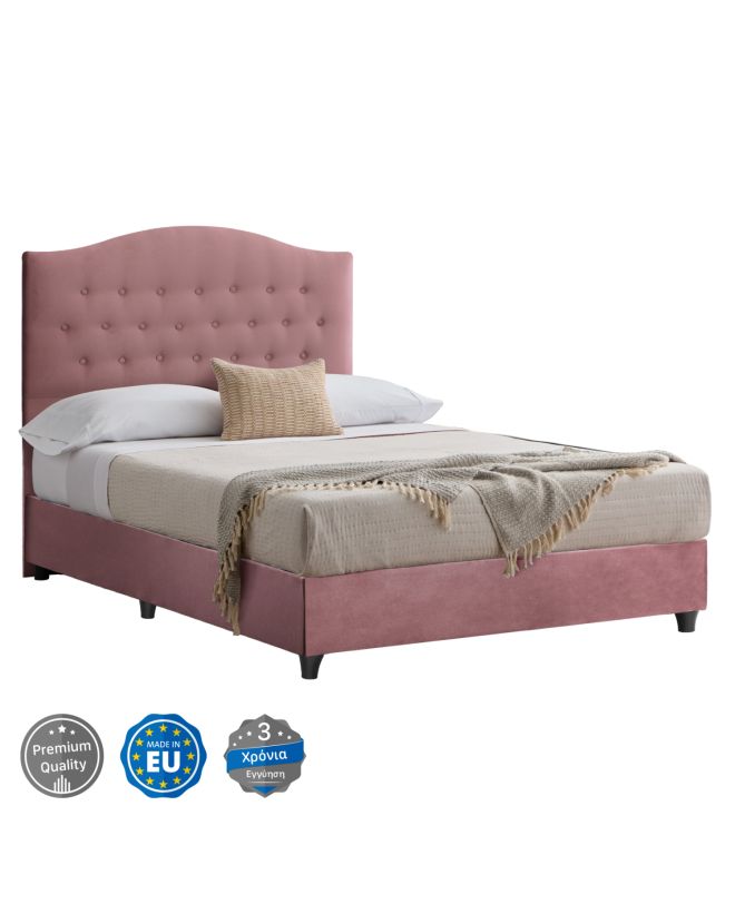 ΚΡΕΒΑΤΙ MALENA ΑΠΟ ΒΕΛΟΥΔΟ ΣΑΠΙΟ ΜΗΛΟ HM647.12 ΓΙΑ ΣΤΡΩΜΑ 120x200 εκ.