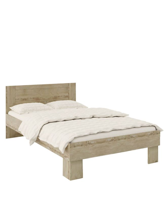 Κρεβάτι ArteLibre ΦAIΔPA Μοριοσανίδα Sonoma 124.2x204.2x80cm (Στρώμα 120x200cm)