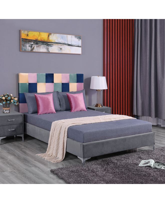 ΚΡΕΒΑΤΙ ROANNE ΔΙΠΛΟ 150x200 εκ.
 ΜΕ COLOR PATTERN HM591