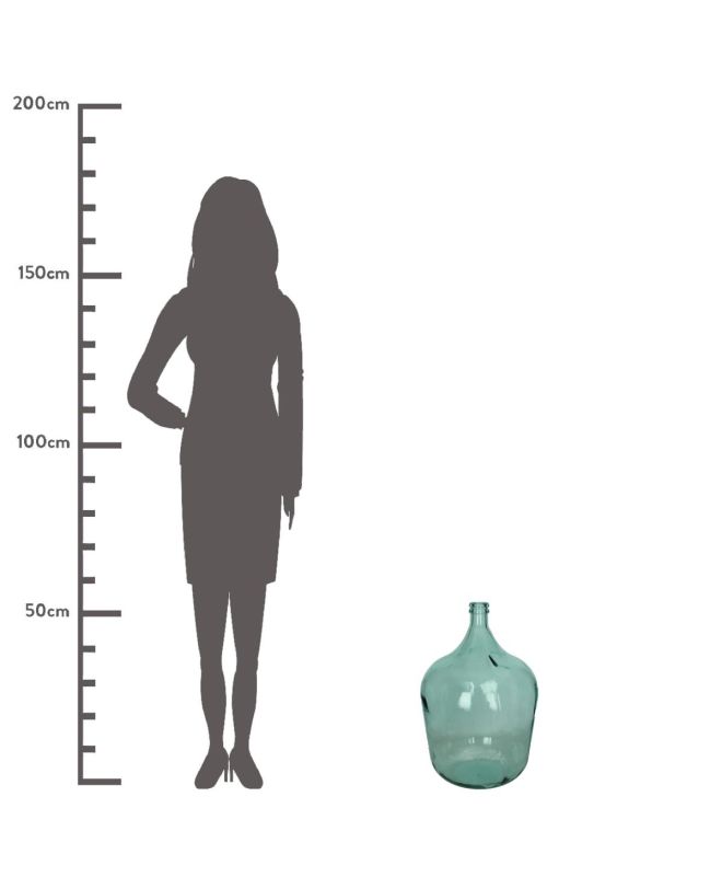 Βάζο Διάφανο Ανακυκλωμένο Γυαλί 40x40x56cm