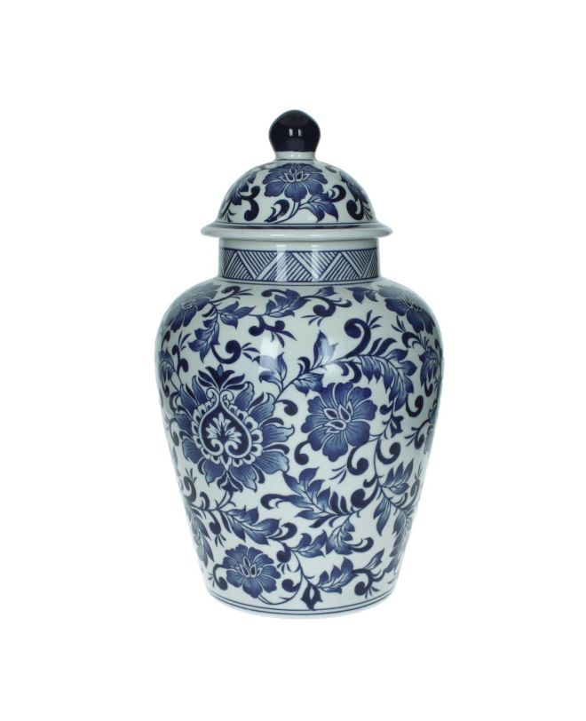 Βάζο Μπλε/Λευκό Πορσελάνη 20x20x35cm