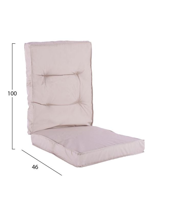 ΜΑΞΙΛΑΡΙ ΥΦΑΣΜΑΤΙΝΟ ΜΕ ΠΛΑΤΗ ΜΠΕΖ 100x46x7 εκ. HM5745.01