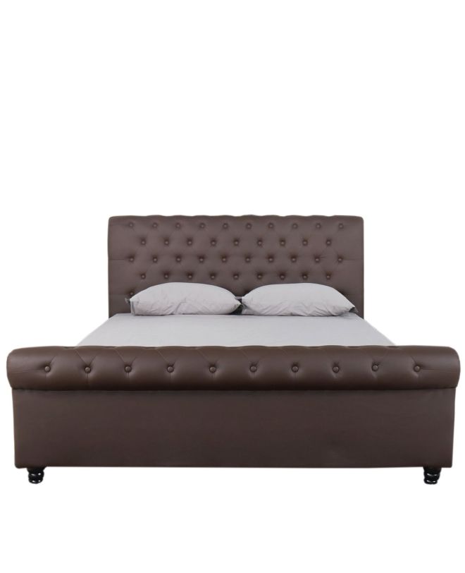 Κρεβάτι ArteLibre GERANIUM Σκούρο Καφέ PU 237x170x109cm