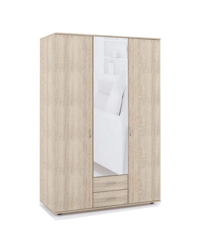 Ντουλάπα ArteLibre APETH Μοριοσανίδα Sonoma 121x54x200.6cm