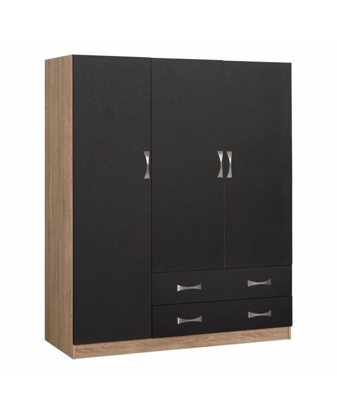ΝΤΟΥΛΑΠΑ 3ΦΥΛΛΗ CARLY HM384.04 ΜΕ ΔΥΟ ΣΥΡΤΑΡΙΑ SONAMA-ΓΚΡΙ 150X55Χ180Υεκ.