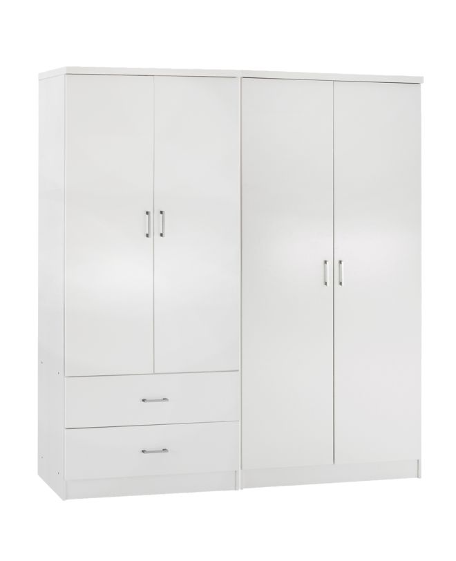ΝΤΟΥΛΑΠΑ 4-ΦΥΛΛΗ ΜΕ 2 ΣΥΡΤΑΡΙΑ JENNA HM11351.05 ΜΕΛΑΜΙΝΗ ΣΕ ΛΕΥΚΟ 160x43x181Υ