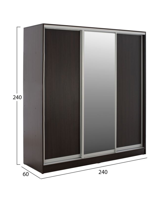 ΝΤΟΥΛΑΠΑ ΣΥΡΟΜΕΝΗ ADLER ΜΕΛΑΜΙΝΗΣ ΒΕΓΓΕ ΜΕ ΚΑΘΡΕΦΤΗ 3ΦΥΛΛΗ 240x60X240Yεκ.HM2462.02