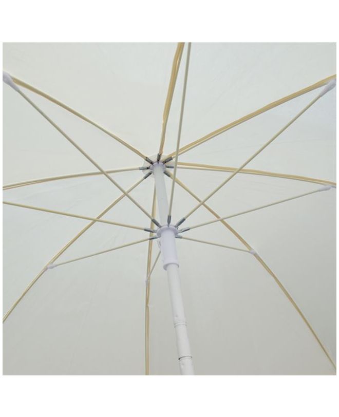 ΟΜΠΡΕΛΑ ΘΑΛΑΣΣΗΣ 2.00μ HM6015.01 ΛΕΥΚΗ 8 ΑΚΤΙΝΕΣ FIBERGLASS