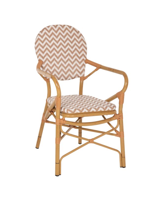 ΠΟΛΥΘΡΟΝΑ ΑΛΟΥΜΙΝΙΟΥ BAMBOO LOOK ΦΥΣΙΚΟ - ΛΕΥΚΟ HM5928.03 55x58x95 εκ.
