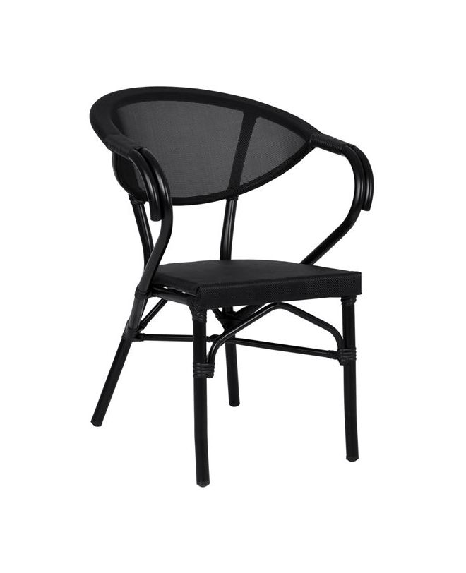 ΠΟΛΥΘΡΟΝΑ ΑΛΟΥΜΙΝΙΟΥ BAMBOO LOOK ΜΑΥΡΗ ΜΕ TEXTLINE HM5025.02 59x60x82 cm