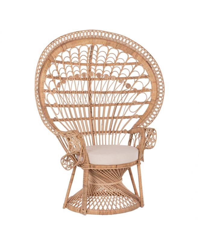 ΠΟΛΥΘΡΟΝΑ ROYAL PEACOCK ΑΠΟ BAMBOO ΜΕ ΜΑΞΙΛΑΡΙ 134X65X150Yεκ.HM9342