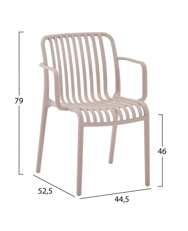 ΠΟΛΥΘΡΟΝΑ ΕΞΩΤ.ΧΩΡΟΥ CONVEE HM6105.04 ΚΑΠΟΥΤΣΙΝΟ ΠΟΛΥΠΡΟΠΥΛΕΝΙΟ 44,5x52,5x79Yεκ.