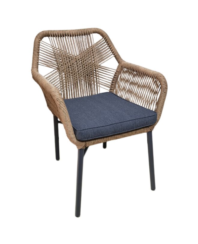 ΠΟΛΥΘΡΟΝΑ TOPIN HM6048.03 ΑΛΟΥΜΙΝΙΟ ΑΝΘΡΑΚΙ-P.E. RATTAN ΜΠΕΖ-ΜΑΞΙΛΑΡΙ ΑΝΘΡΑΚΙ
