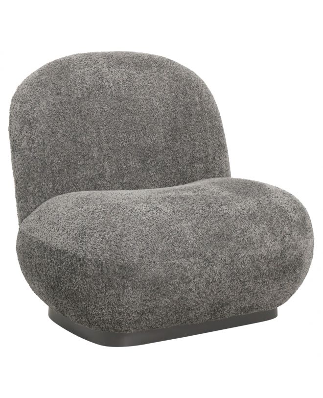 ΠΟΛΥΘΡΟΝΑ BEANY HM9591.01 ΓΚΡΙ ΜΠΟΥΚΛΕ ΥΦΑΣΜΑ 85x82x77Υ εκ.