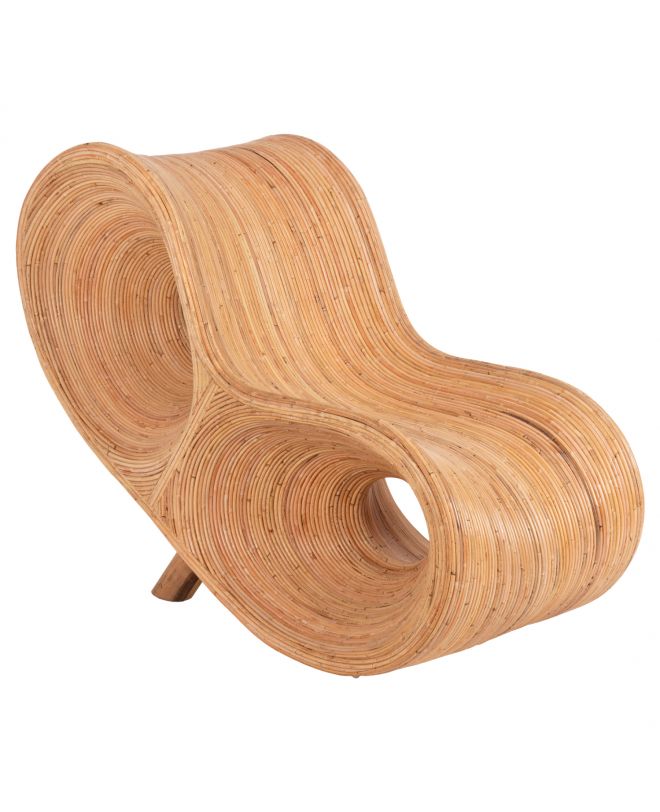 ΠΟΛΥΘΡΟΝΑ CURVY LOUNGE HM9645.01 ΑΠΟ RATTAN ΣΕ ΦΥΣΙΚΗ ΑΠΟΧΡΩΣΗ 63x128x97Y εκ.