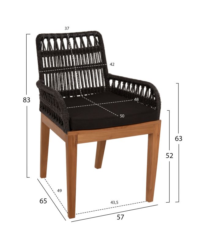 ΠΟΛΥΘΡΟΝΑ STARDOM HM9760.02 ΞΥΛΟ ΤΕΑΚ ΣΕ ΜΕΛΙ ΚΑΙ ΜΑΥΡΟ ΣΧΟΙΝΙ 57x65x83Yεκ.