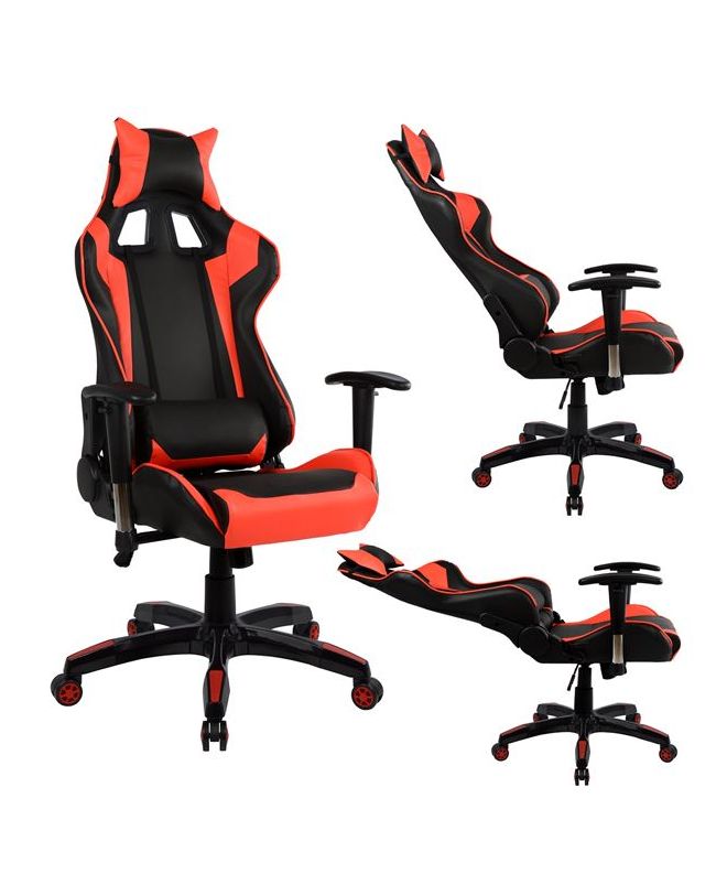 ΠΟΛΥΘΡΟΝΑ GAMING HM1056.01 ΜΑΥΡΟ-ΚΟΚΚΙΝΟ PU 67x70x134 εκ.