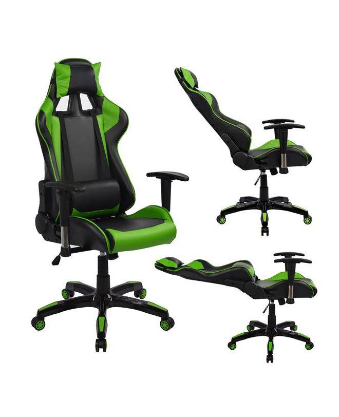 ΠΟΛΥΘΡΟΝΑ GAMING HM1056.03 ΜΑΥΡΟ - ΠΡΑΣΙΝΟ PU 67x70x134 εκ.