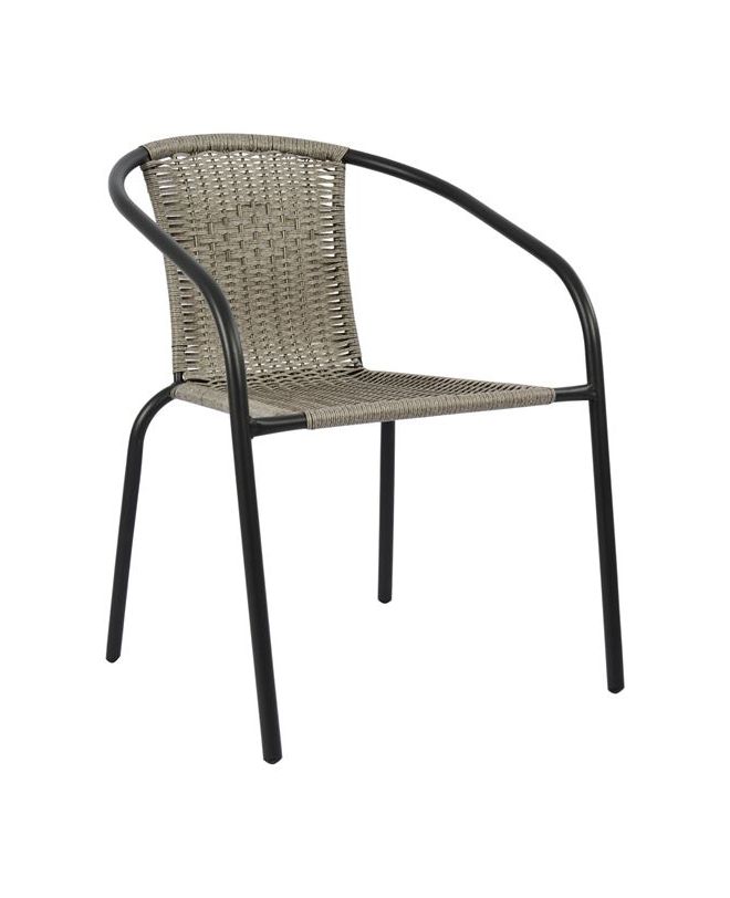 ΠΟΛΥΘΡΟΝΑ ΚΑΡΕΚΛΑ CAMEL HM5015.01 ΓΚΡΙ ΜΕΤΑΛΛΙΚΗ ΜΕ WICKER 53x58x76 cm
