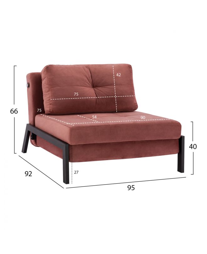 ΠΟΛΥΘΡΟΝΑ ΚΡΕΒΑΤΙ ΑΠΟ ΒΕΛΟΥΔΟ ΣΑΠΙΟ ΜΗΛΟ HM3078.12 95x92x66Υ εκ.