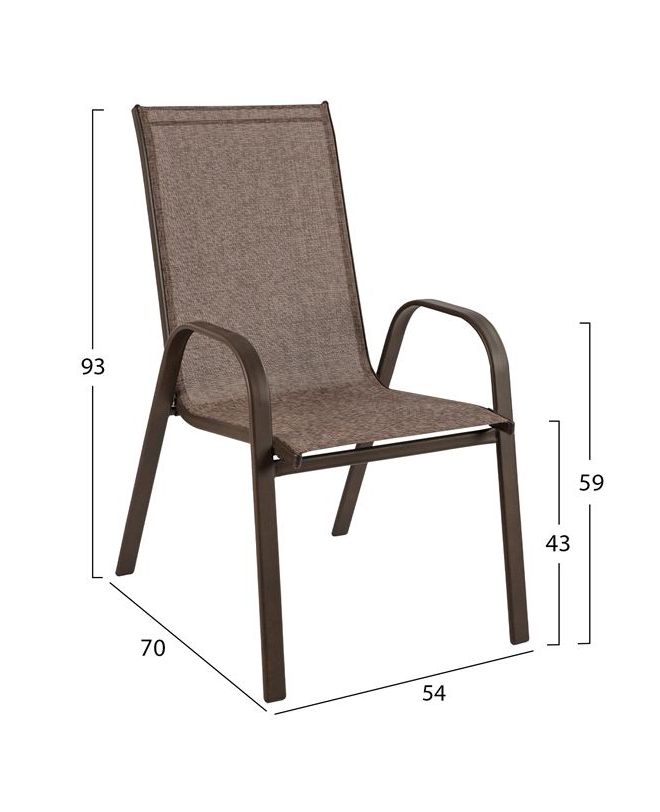 ΠΟΛΥΘΡΟΝΑ LEON ΜΕΤΑΛΛΙΚΗ ΜΕ ΚΑΦΕ TEXTLINE HM5000.02 55x72x91cm